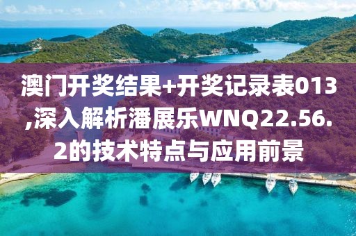 澳门开奖结果+开奖记录表013,深入解析潘展乐WNQ22.56.2的技术特点与应用前景