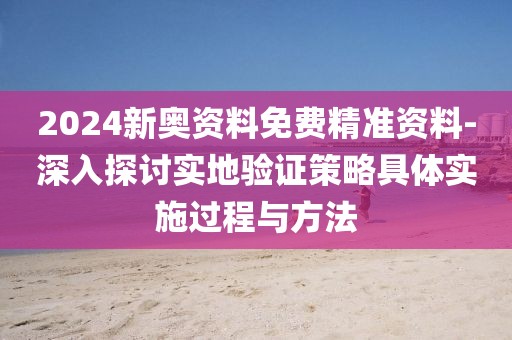 2024新奥资料免费精准资料-深入探讨实地验证策略具体实施过程与方法