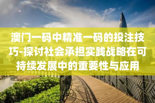 澳门一码中精准一码的投注技巧-探讨社会承担实践战略在可持续发展中的重要性与应用