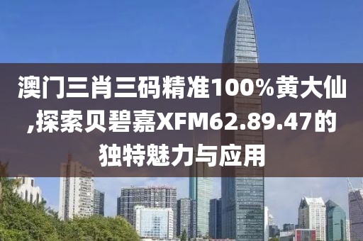 澳门三肖三码精准100%黄大仙,探索贝碧嘉XFM62.89.47的独特魅力与应用