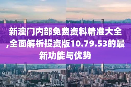 新澳门内部免费资料精准大全,全面解析投资版10.79.53的最新功能与优势