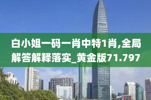 白小姐一码一肖中特1肖,全局解答解释落实_黄金版71.797