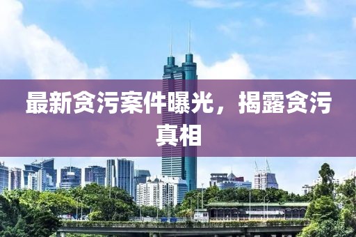 最新贪污案件曝光，揭露贪污真相