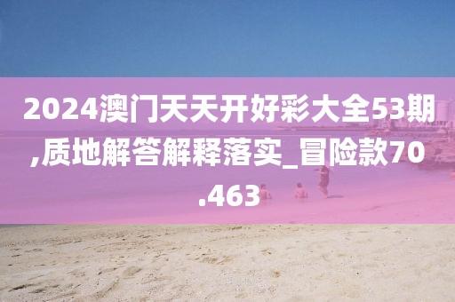2024澳门天天开好彩大全53期,质地解答解释落实_冒险款70.463