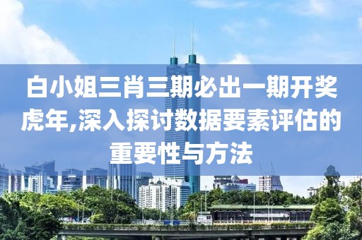 白小姐三肖三期必出一期开奖虎年,深入探讨数据要素评估的重要性与方法