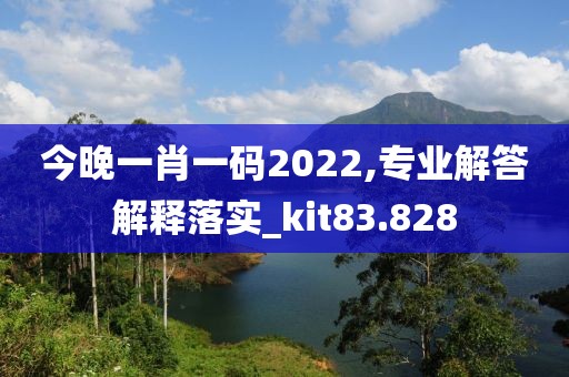 今晚一肖一码2022,专业解答解释落实_kit83.828