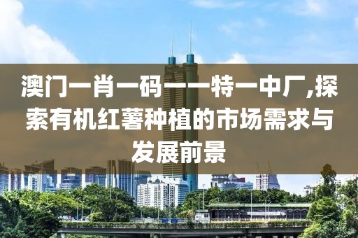 澳门一肖一码一一特一中厂,探索有机红薯种植的市场需求与发展前景