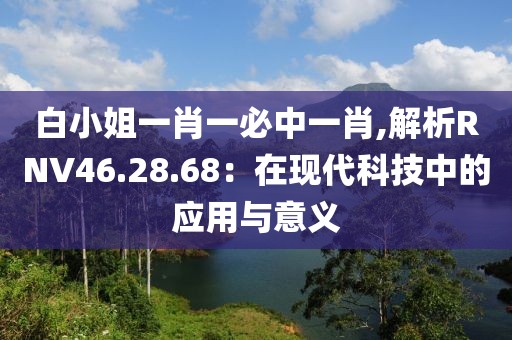 白小姐一肖一必中一肖,解析RNV46.28.68：在现代科技中的应用与意义