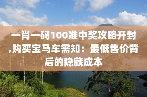 一肖一码100准中奖攻略开封,购买宝马车需知：最低售价背后的隐藏成本