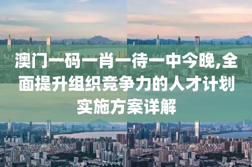 澳门一码一肖一待一中今晚,全面提升组织竞争力的人才计划实施方案详解