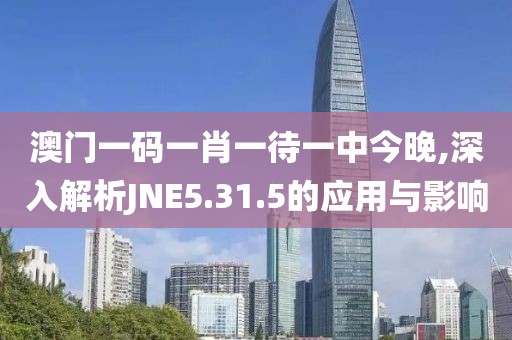 澳门一码一肖一待一中今晚,深入解析JNE5.31.5的应用与影响