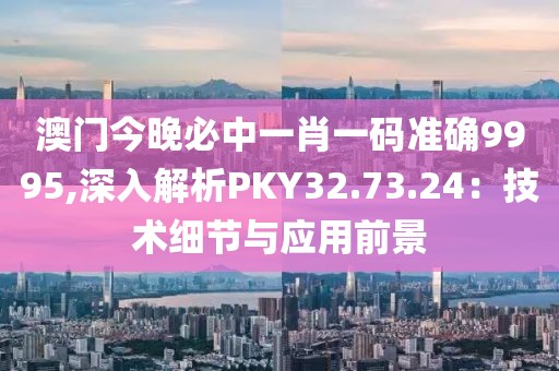 澳门今晚必中一肖一码准确9995,深入解析PKY32.73.24：技术细节与应用前景