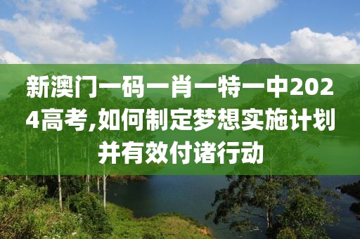 新澳门一码一肖一特一中2024高考,如何制定梦想实施计划并有效付诸行动