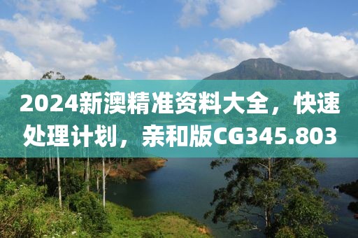 2024新澳精准资料大全，快速处理计划，亲和版CG345.803