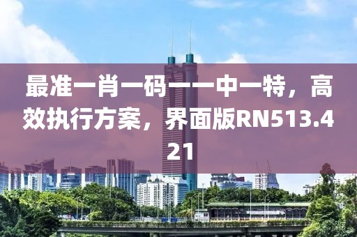 最准一肖一码一一中一特，高效执行方案，界面版RN513.421