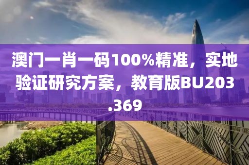 澳门一肖一码100%精准，实地验证研究方案，教育版BU203.369