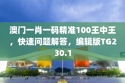 澳门一肖一码精准100王中王，快速问题解答，编辑版TG230.1