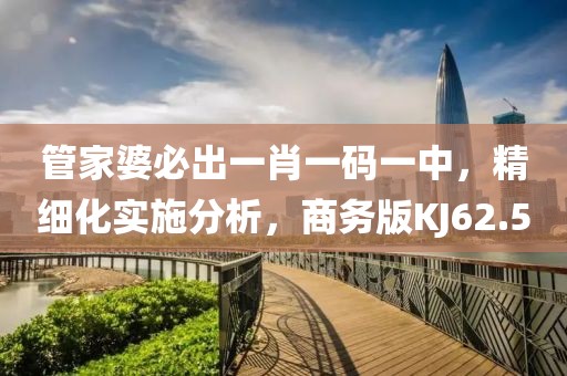 管家婆必出一肖一码一中，精细化实施分析，商务版KJ62.5