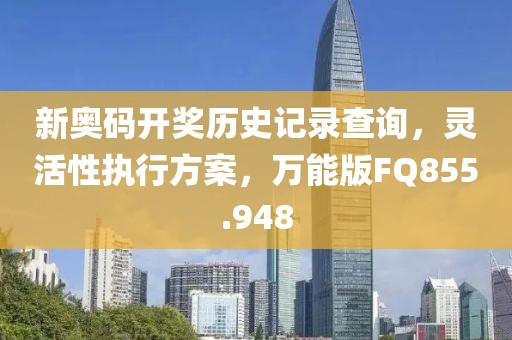 新奥码开奖历史记录查询，灵活性执行方案，万能版FQ855.948