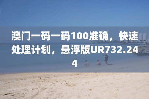 澳门一码一码100准确，快速处理计划，悬浮版UR732.244