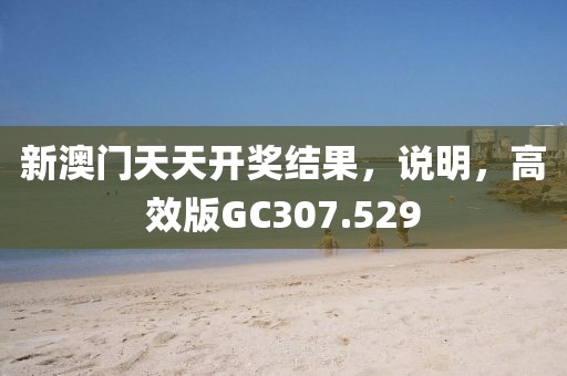新澳门天天开奖结果，说明，高效版GC307.529