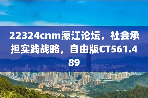 22324cnm濠江论坛，社会承担实践战略，自由版CT561.489
