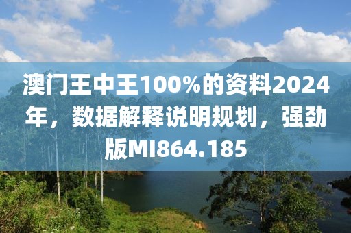 澳门王中王100%的资料2024年，数据解释说明规划，强劲版MI864.185