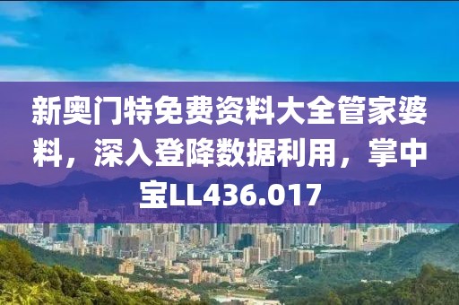 新奥门特免费资料大全管家婆料，深入登降数据利用，掌中宝LL436.017