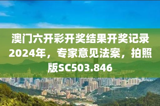 澳门六开彩开奖结果开奖记录2024年，专家意见法案，拍照版SC503.846