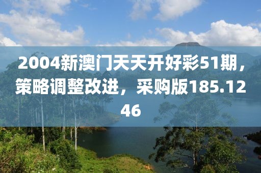 2004新澳门天天开好彩51期，策略调整改进，采购版185.1246