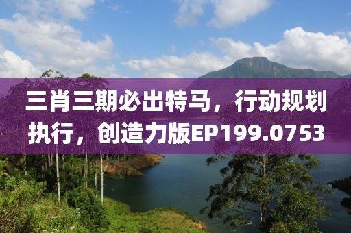 三肖三期必出特马，行动规划执行，创造力版EP199.0753