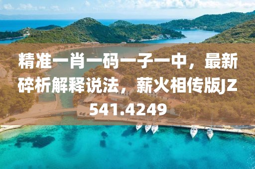 精准一肖一码一子一中，最新碎析解释说法，薪火相传版JZ541.4249