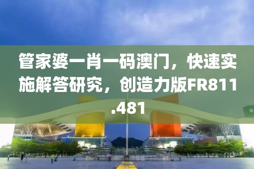 管家婆一肖一码澳门，快速实施解答研究，创造力版FR811.481