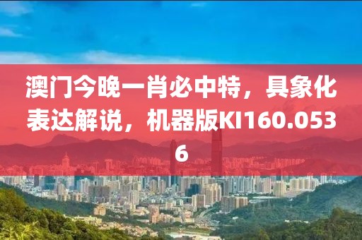 澳门今晚一肖必中特，具象化表达解说，机器版KI160.0536