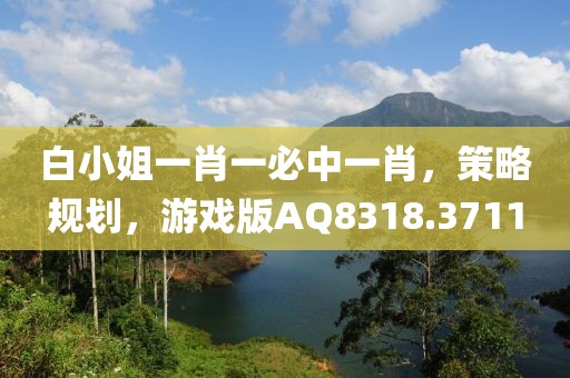 白小姐一肖一必中一肖，策略规划，游戏版AQ8318.3711