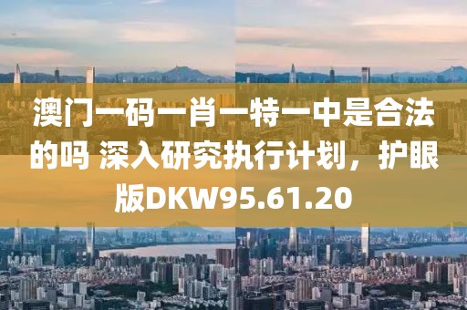 澳门一码一肖一特一中是合法的吗 深入研究执行计划，护眼版DKW95.61.20