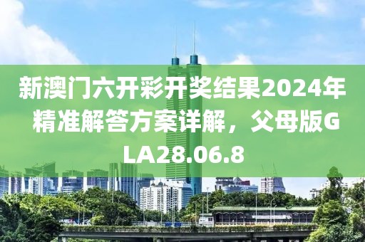 新澳门六开彩开奖结果2024年 精准解答方案详解，父母版GLA28.06.8