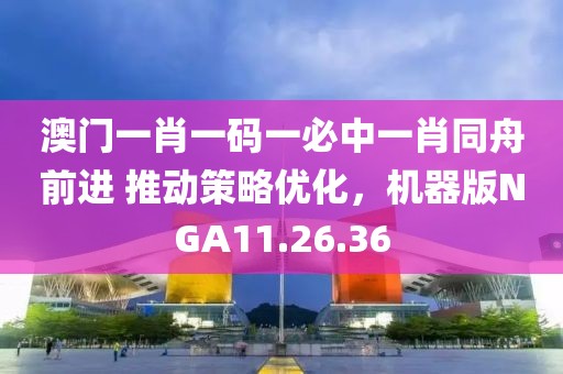 澳门一肖一码一必中一肖同舟前进 推动策略优化，机器版NGA11.26.36