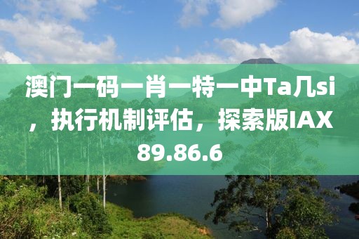 澳门一码一肖一特一中Ta几si，执行机制评估，探索版IAX89.86.6