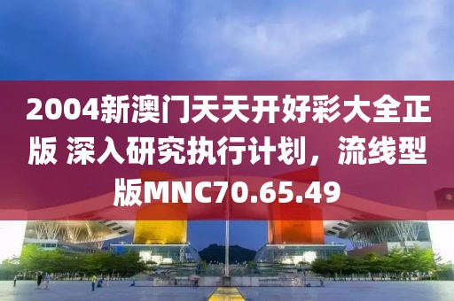 2004新澳门天天开好彩大全正版 深入研究执行计划，流线型版MNC70.65.49