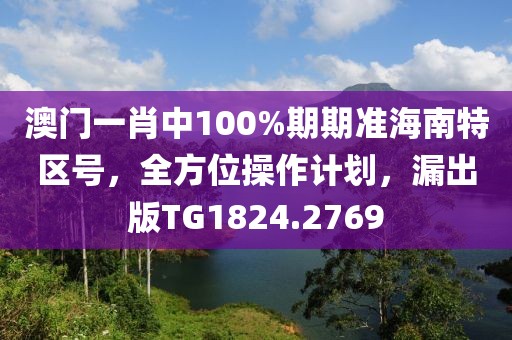 澳门一肖中100%期期准海南特区号，全方位操作计划，漏出版TG1824.2769