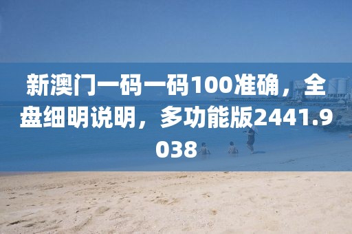 新澳门一码一码100准确，全盘细明说明，多功能版2441.9038