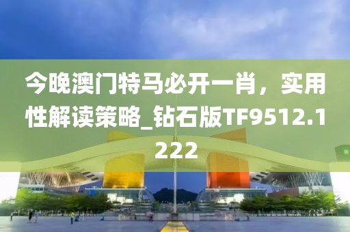 今晚澳门特马必开一肖，实用性解读策略_钻石版TF9512.1222