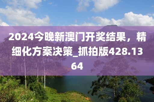 2024今晚新澳门开奖结果，精细化方案决策_抓拍版428.1364