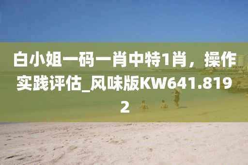 白小姐一码一肖中特1肖，操作实践评估_风味版KW641.8192