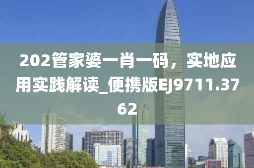 202管家婆一肖一码，实地应用实践解读_便携版EJ9711.3762