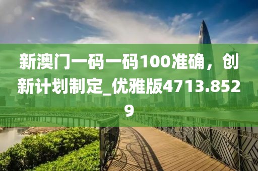 新澳门一码一码100准确，创新计划制定_优雅版4713.8529