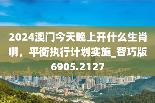 2024澳门今天晚上开什么生肖啊，平衡执行计划实施_智巧版6905.2127
