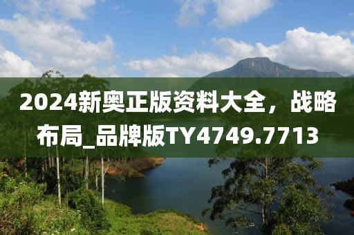 2024新奥正版资料大全，战略布局_品牌版TY4749.7713