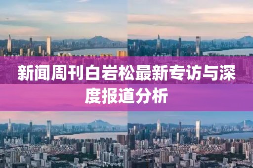 新闻周刊白岩松最新专访与深度报道分析